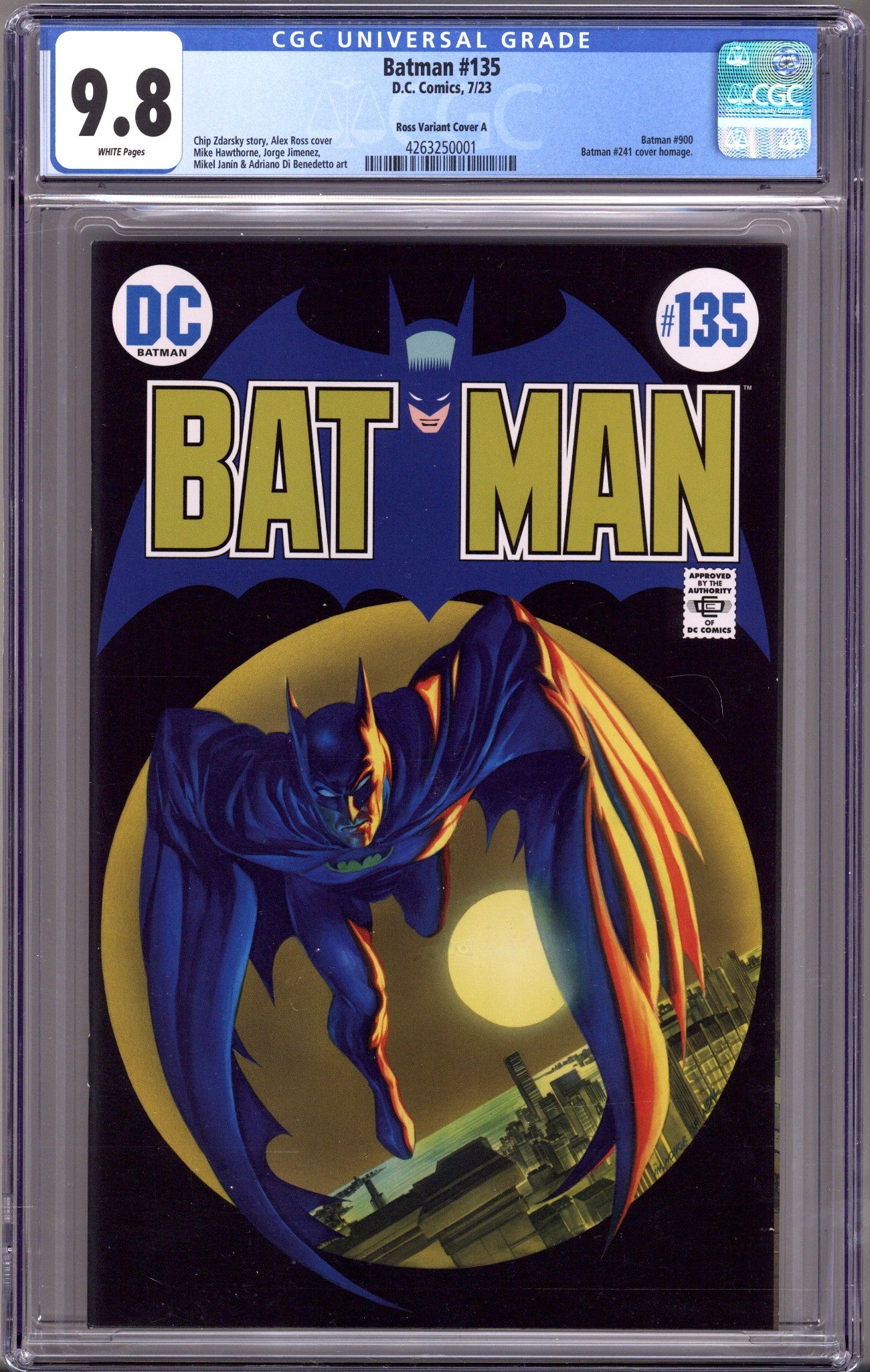 Batman Vol 3 135 (900) CGC 9.8 (NM/M) (2023) Ross Exclusive Variant 