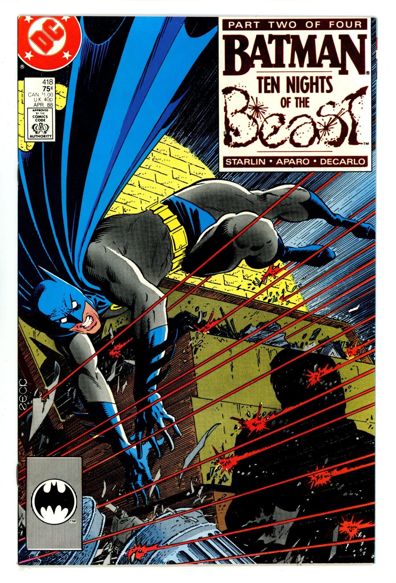 Batman Vol 1 418  VF+ (8.5)   (1988)        