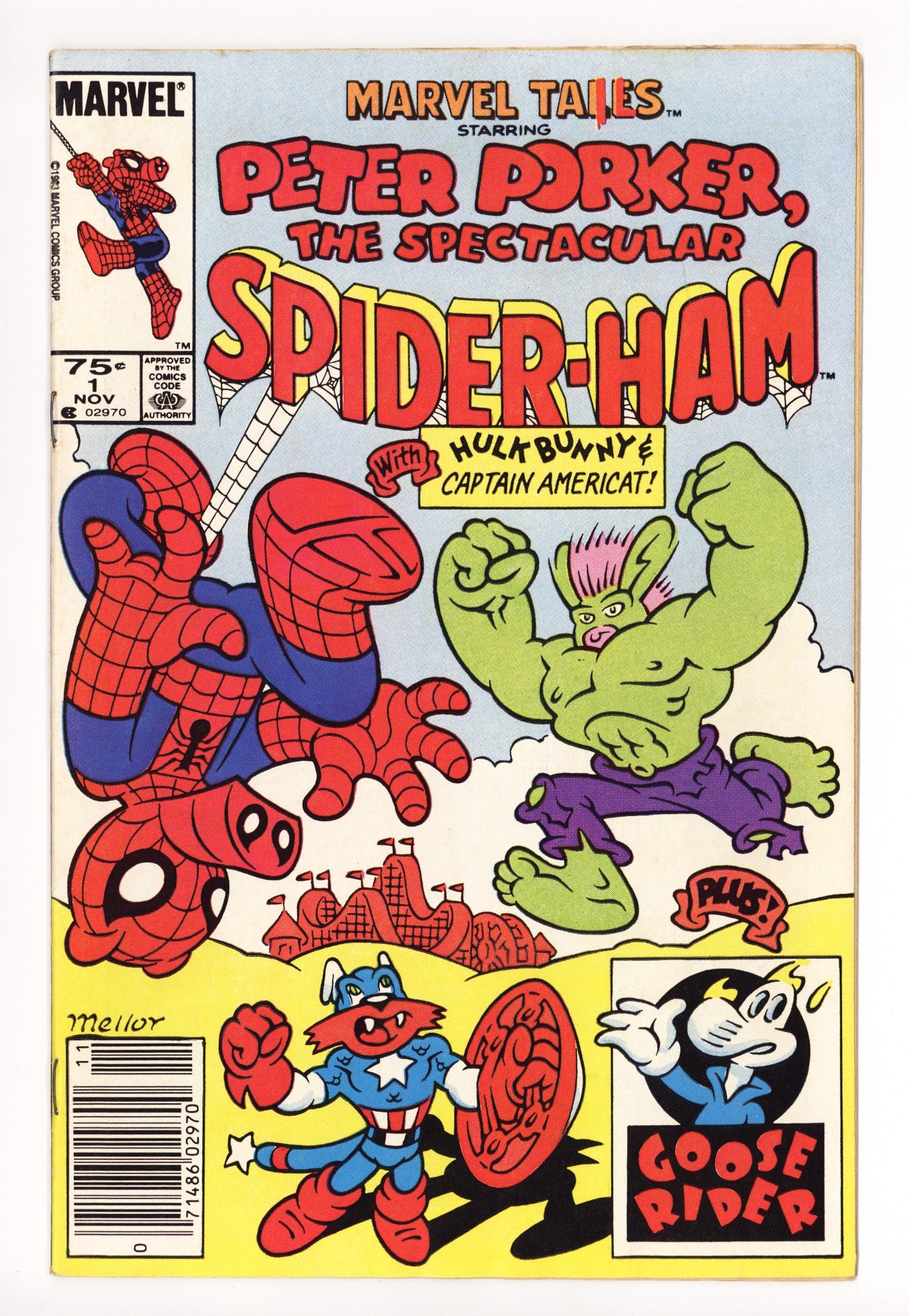 Marvel Tails Starring Peter Porker, the Spectacular Spider-Ham 1 FN (6.0) (1983) Canadian Price Variant 
