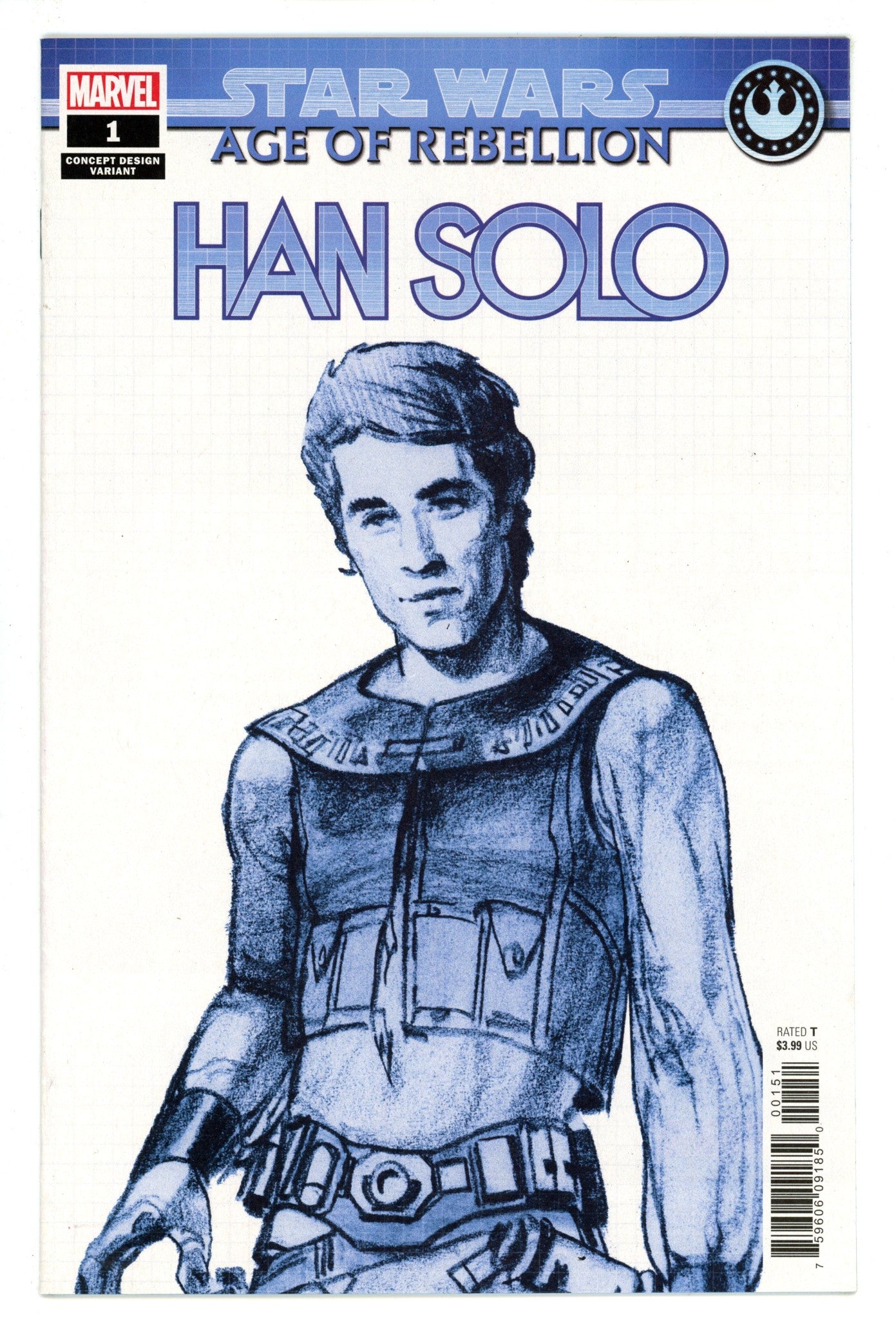 Star Wars: Age of Rebellion - Han Solo 1 High Grade (2019) McQuarrie Design Variant 
