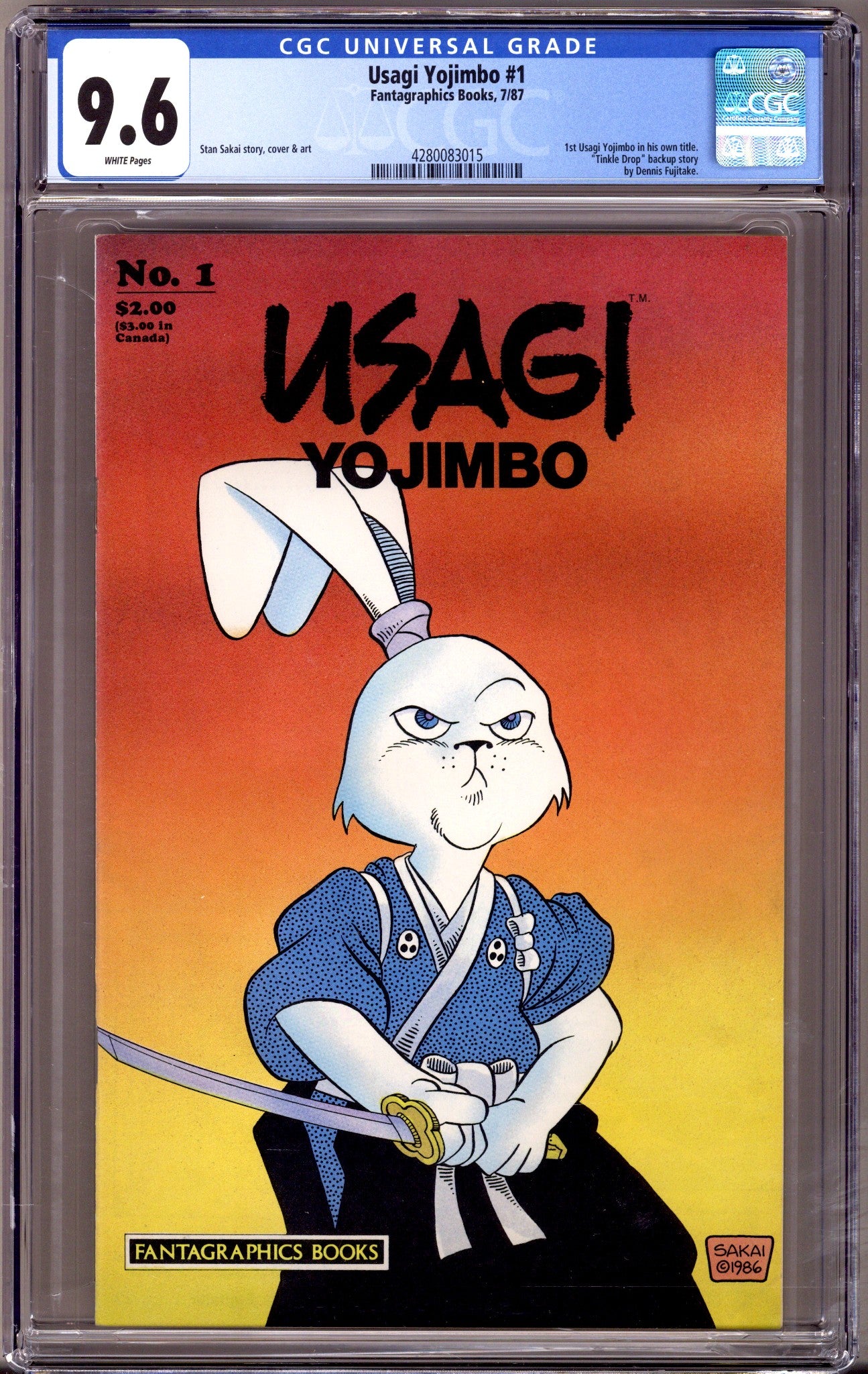 Usagi Yojimbo Vol 1 1 CGC 9.6 (NM+) (1987) 