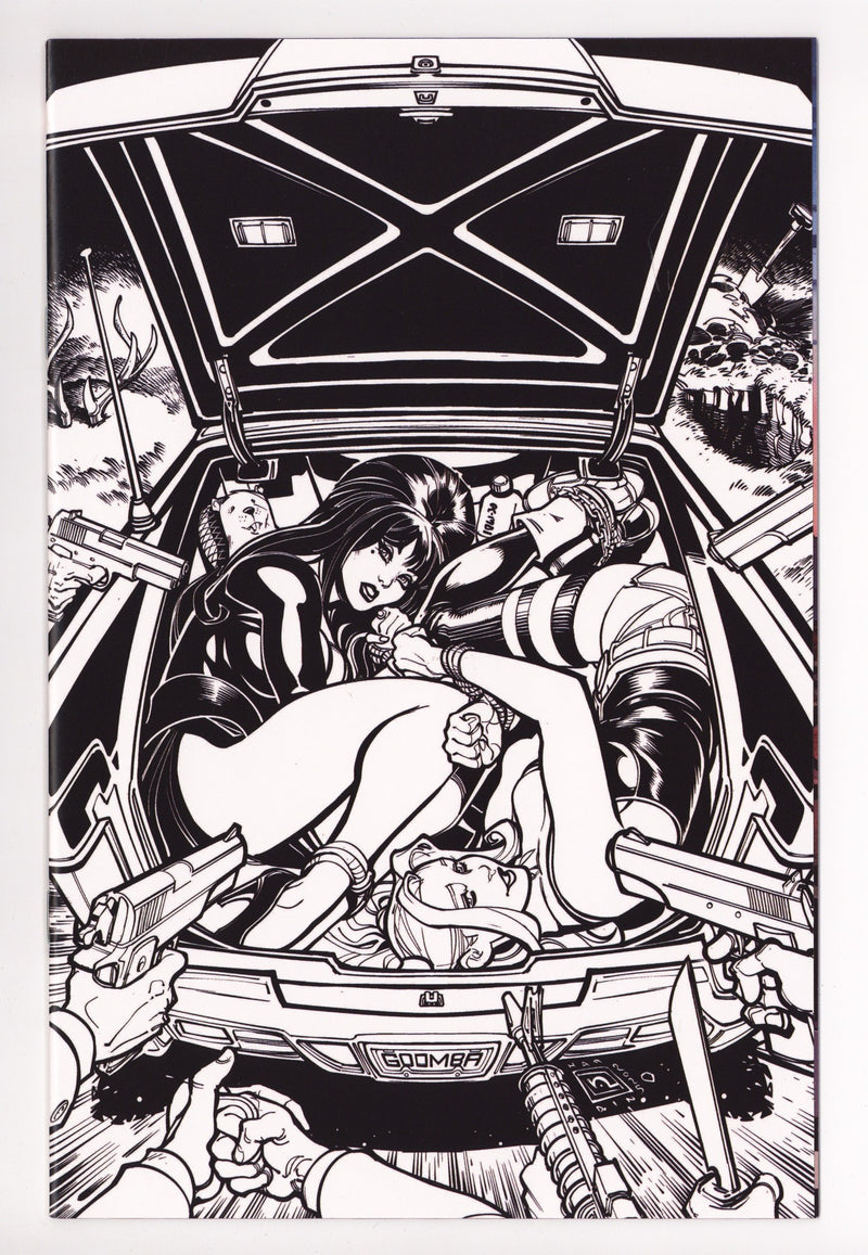 Harley Quinn X Elvira 2 Hardin B&W Virgin Incentive (2025)