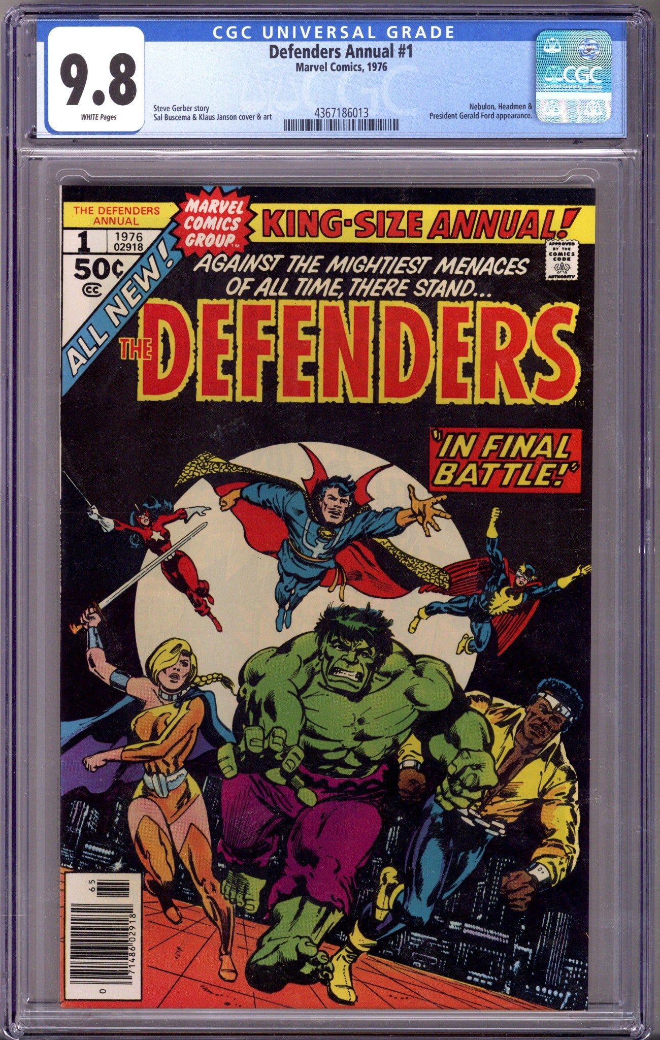 The Defenders Annual Vol 1 1 CGC 9.8 (NM/M) (1976)