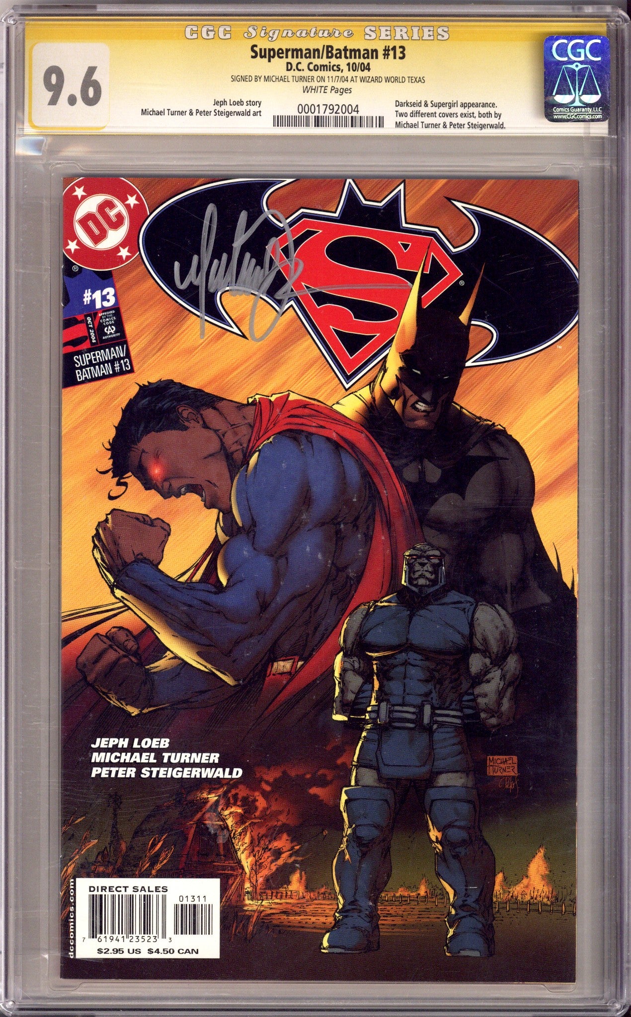 Superman / Batman 13 CGC 9.6 (NM+) (2004) Signed x1 Cover Michael Turner