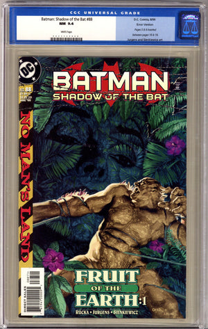 Batman: Shadow of the Bat 88 CGC 9.4 (NM) Error, Pgs 5 & 6 Inserted Between Pgs 18 & 19 (1999)