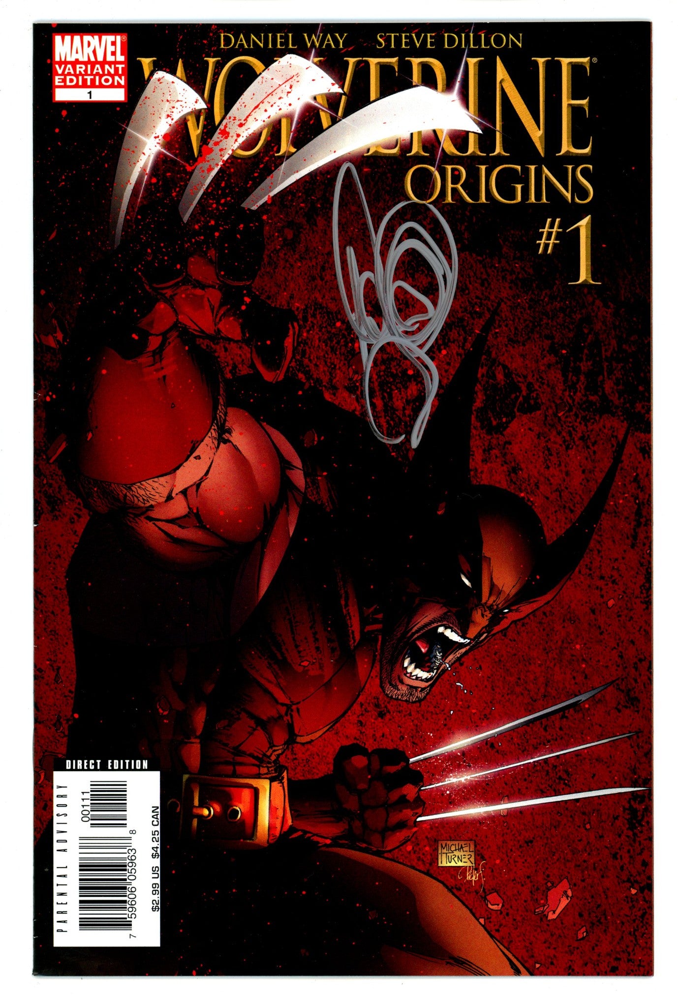 Wolverine: Origins 1 VF+ (8.5) (2006) Turner Variant Signed x1 Cover Daniel Way 