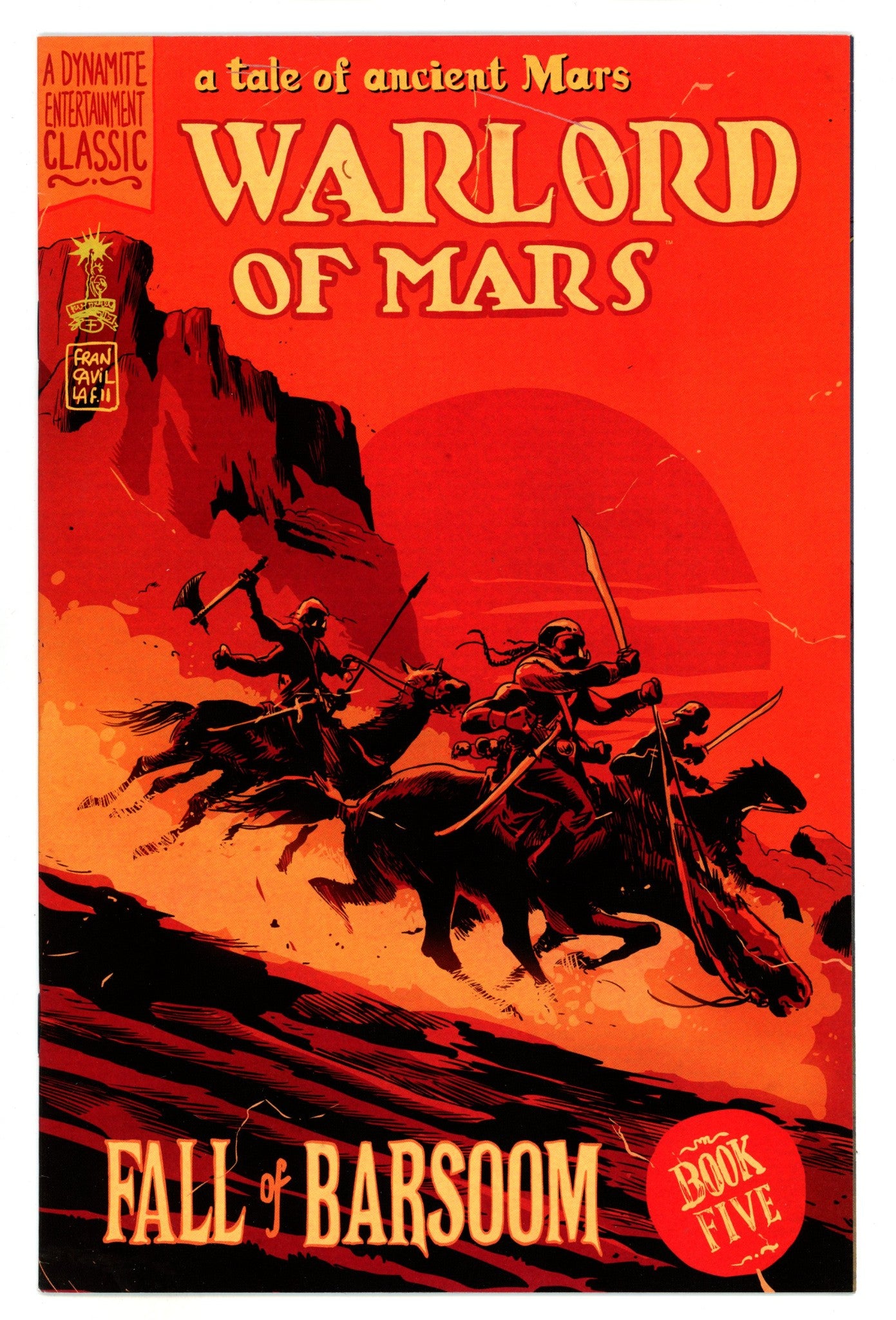 Warlord of Mars: Fall of Barsoom 5 Mid Grade (2012) Francavilla Incentive Variant 