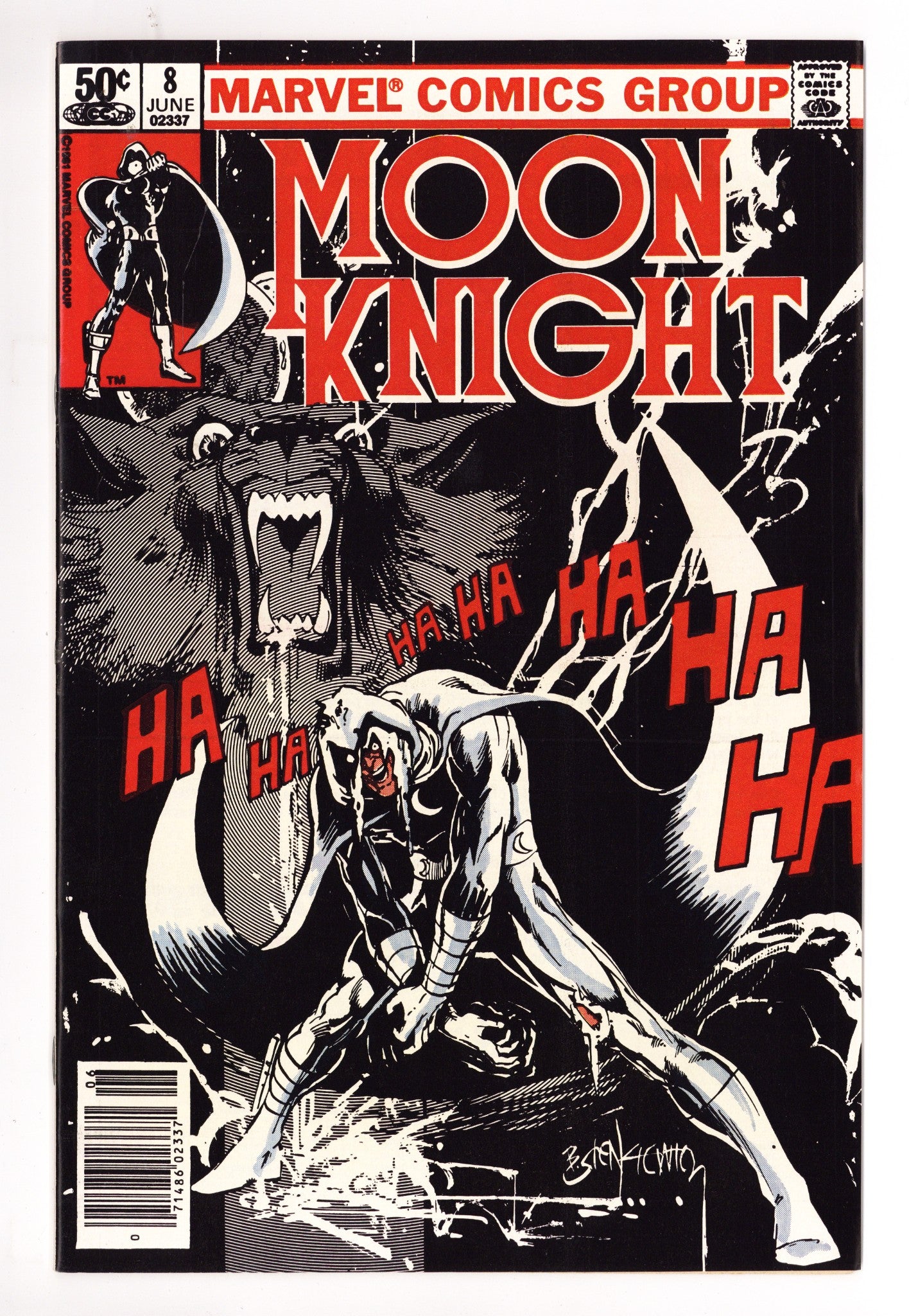 Moon Knight Vol 1 8  NM- (9.2)   (1981)     Newsstand  
