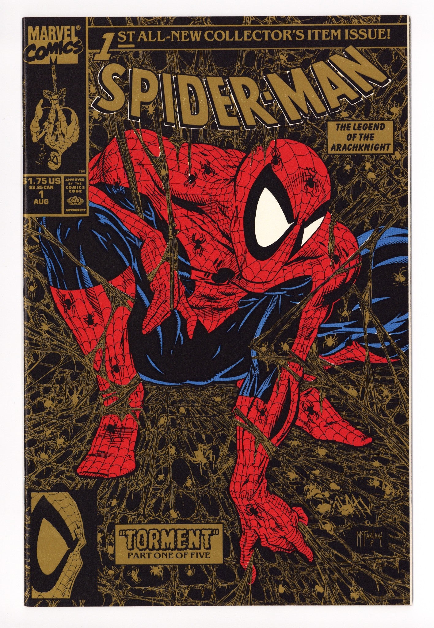 Spider-Man Vol 1 1 VF/NM (9.0) Gold (1990) 2nd Print 