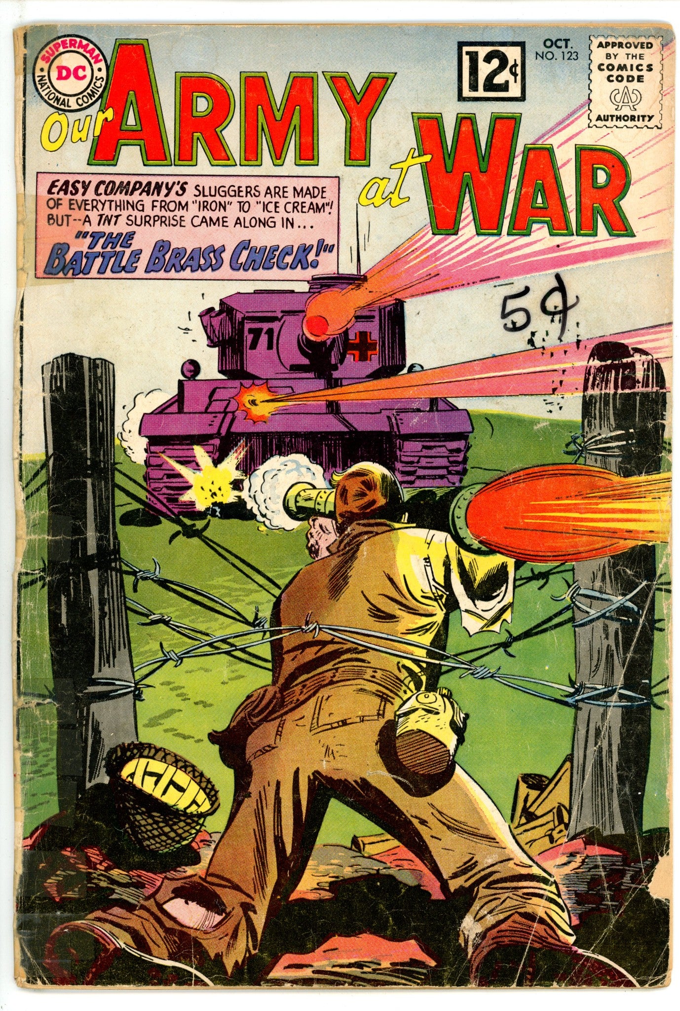Our Army at War Vol 1 123 Cover Detached (1962) 