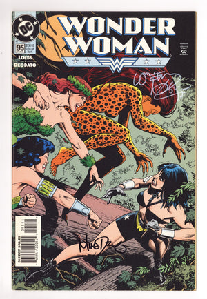 Wonder Woman Vol 2 95 VF+ (8.5) (1995) Signed x2 Cover Mike Deodato & William Messner-Loebs