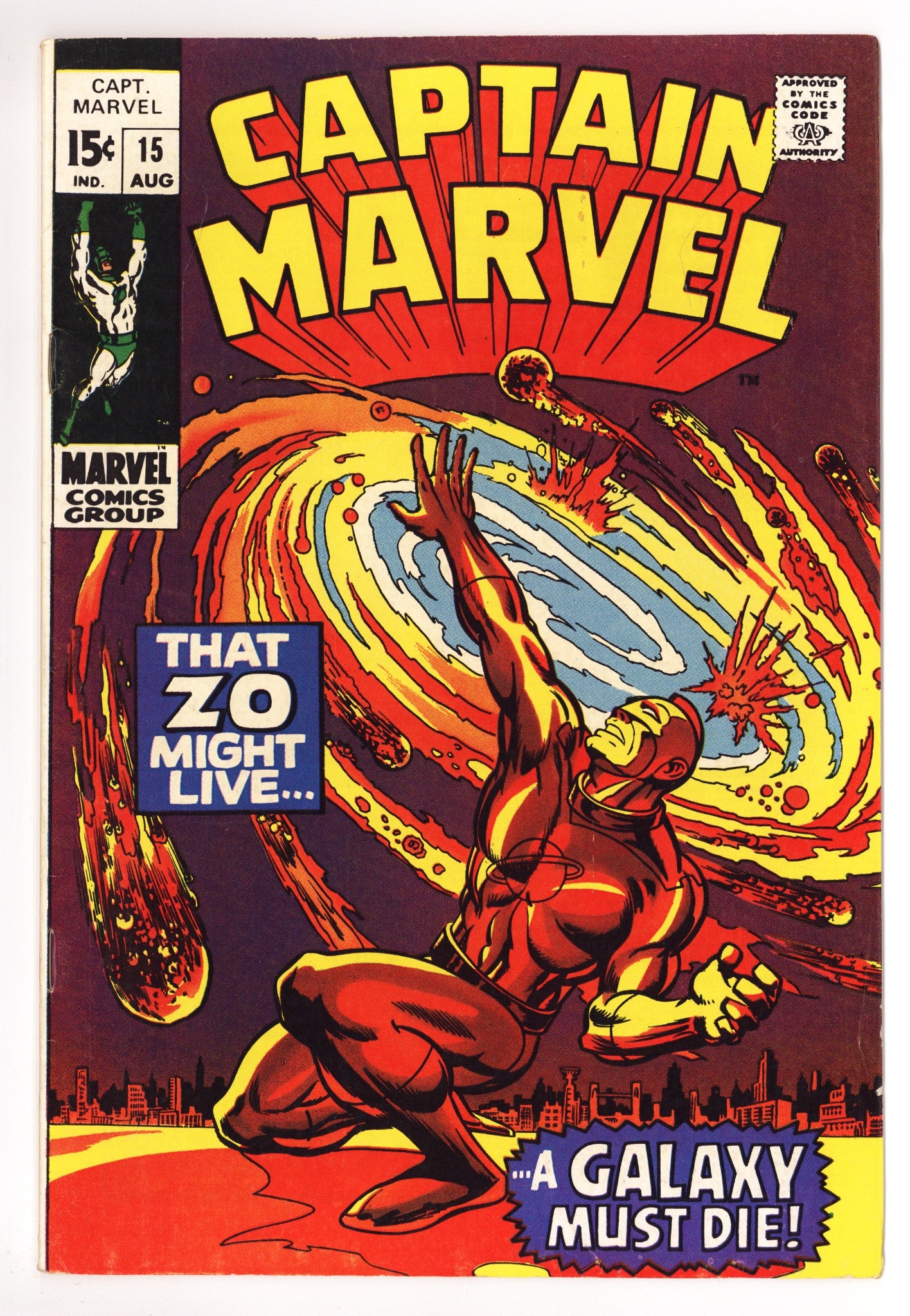 Captain Marvel Vol 1 15 FN+ (6.5) (1969) 