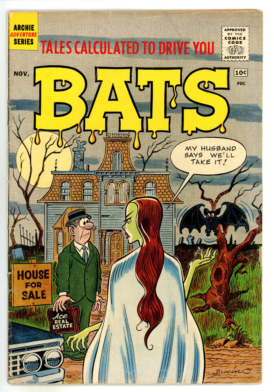 Tales Calculated to Drive You Bats 1 VG- (3.5) Interior Cover Tape (1961) 