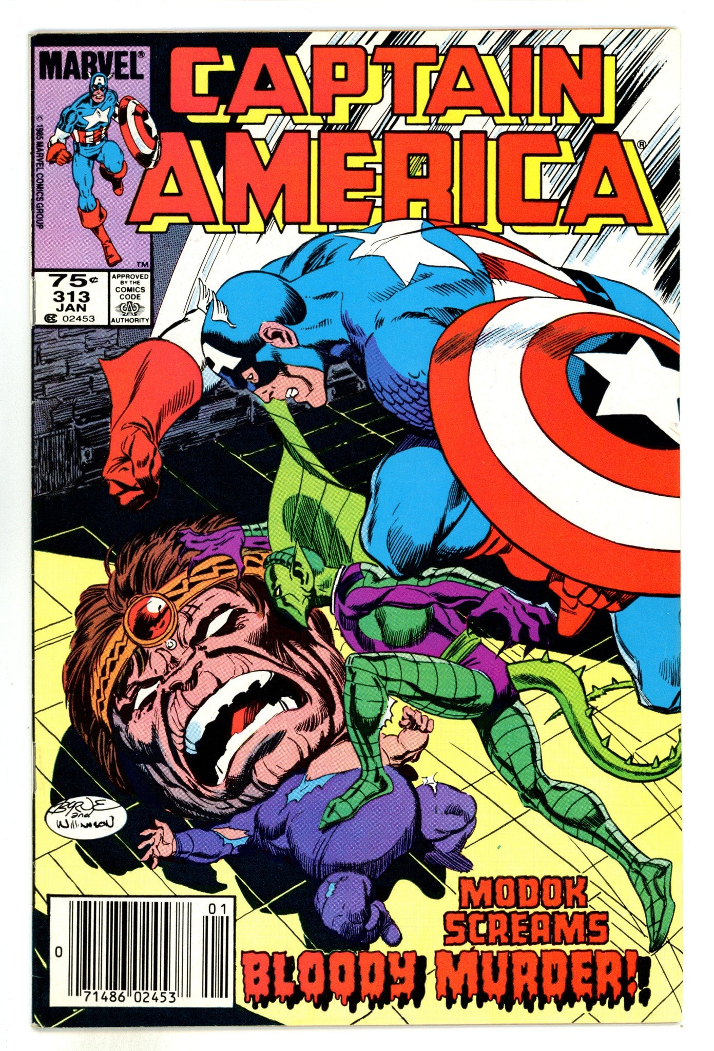 Captain America Vol 1 313  FN- (5.5)  (1986)  Canadian Price Variant  
