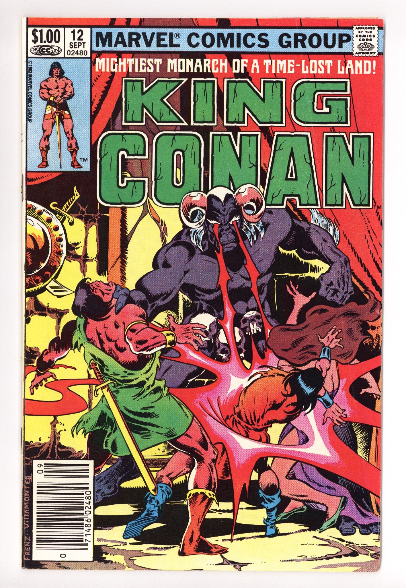 King Conan 12 Low Grade (1982) Newsstand 