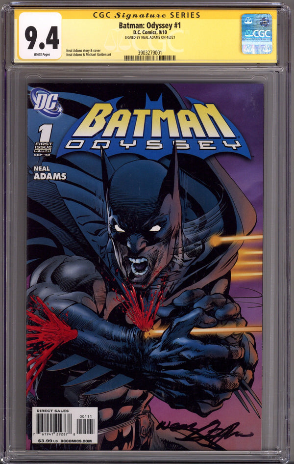 Batman: Odyssey Vol 1 1 CGC 9.4 (NM) (2010) Signed x1 Cover Neal Adams