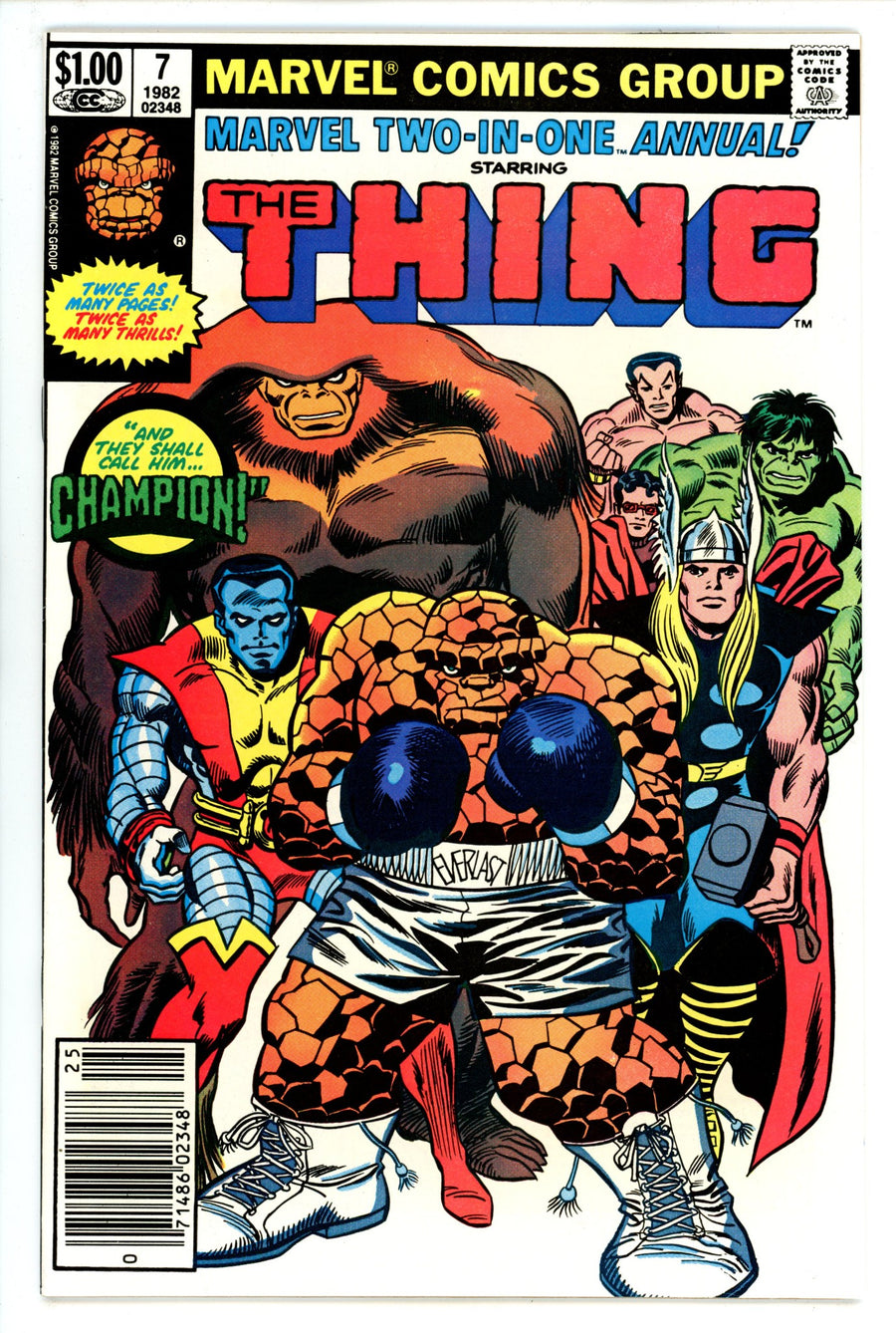 Marvel Two-in-One Annual Vol 1 7 VF- (7.5) (1982) Newsstand 
