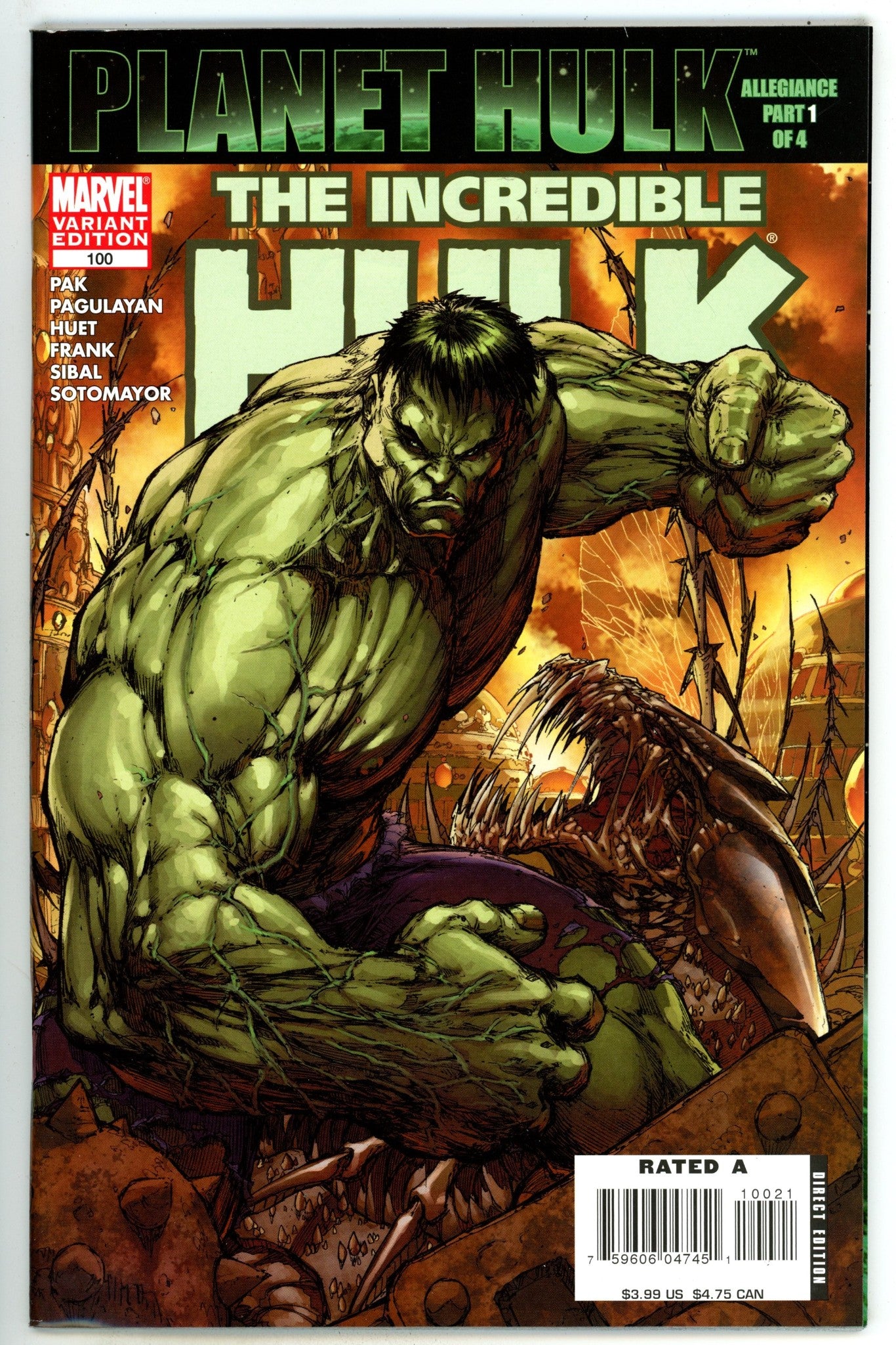 Incredible Hulk Vol 2 100 VF/NM (9.0) (2007) 