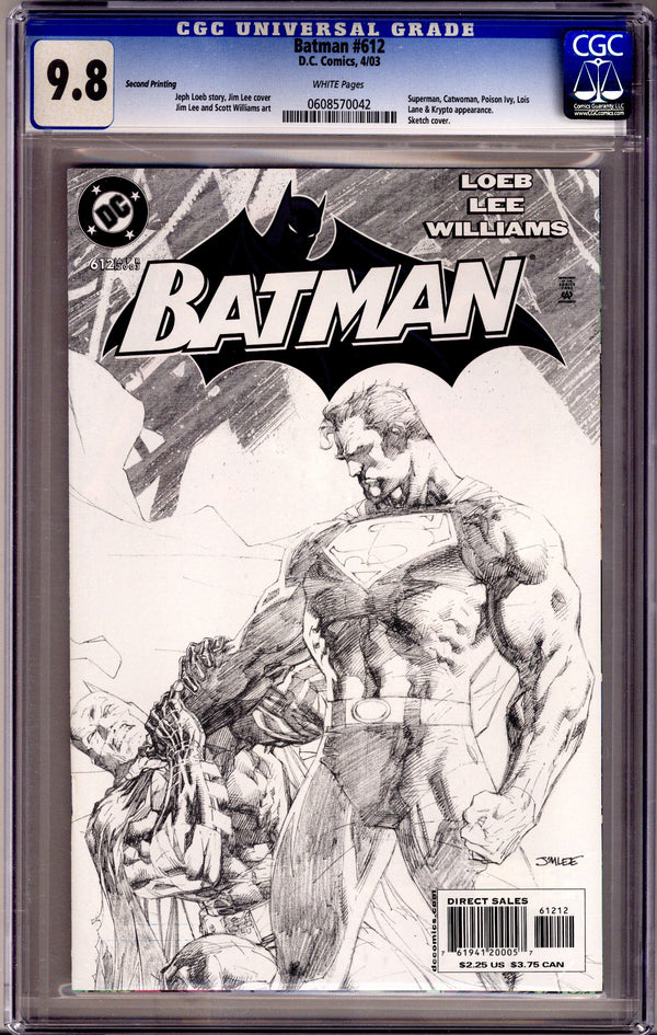 Batman Vol 1 612 CGC 9.8 (NM/M) (2003) Sketch 2nd Print