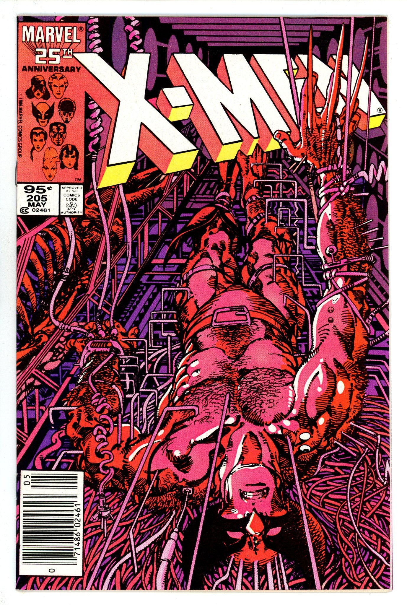 The Uncanny X-Men Vol 1 205 VF (8.0) (1986) Canadian Price Variant 