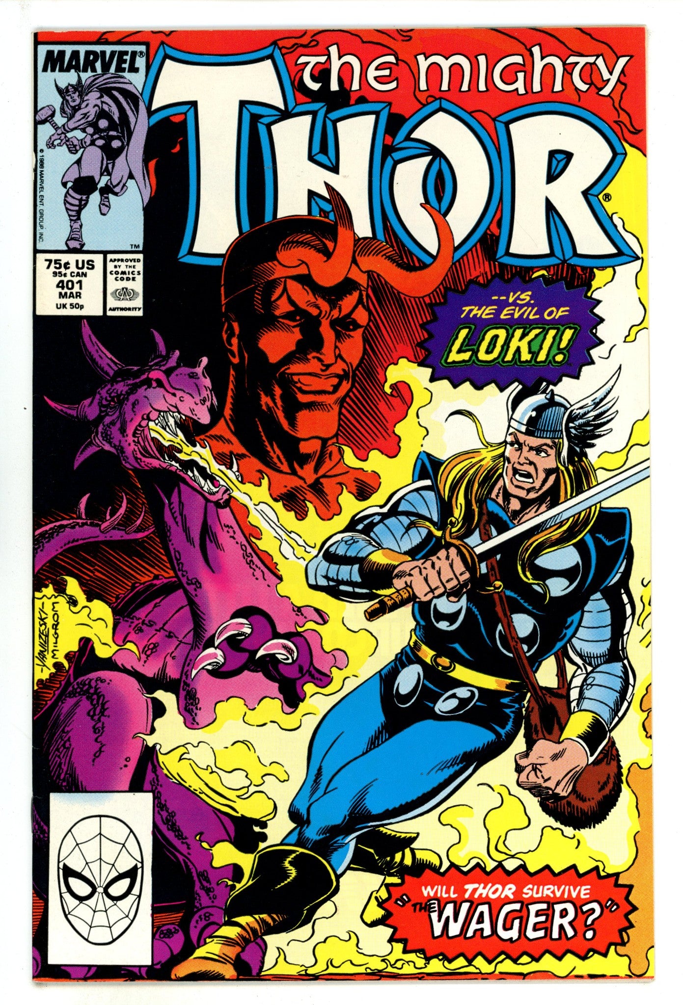 Thor Vol 1 401  High Grade   (1989)        