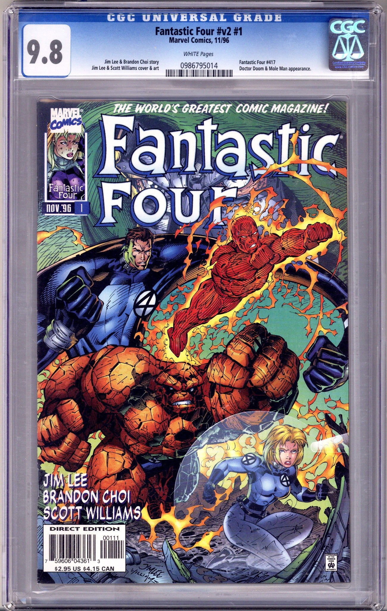 Fantastic Four Vol 2 1 CGC 9.8 (NM/M) (1996) 