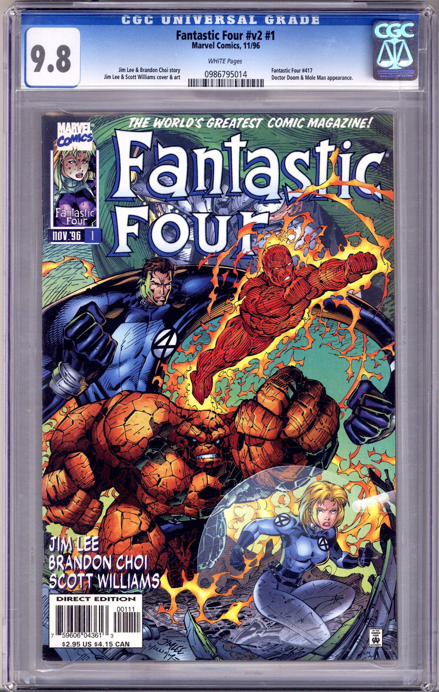 Fantastic Four Vol 2 1 CGC 9.8 (NM/M) (1996) 