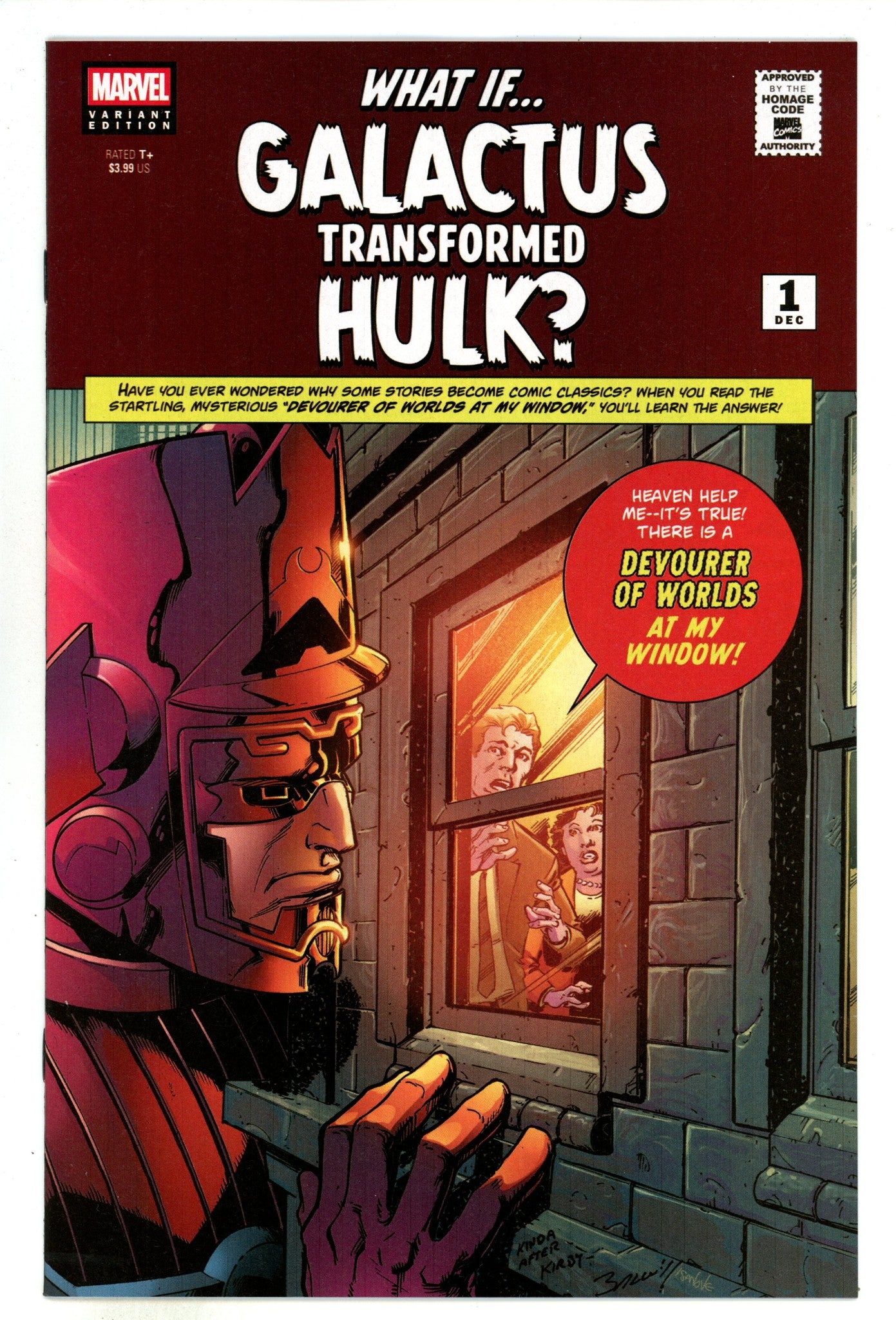 What If...? Galactus: Galactus Transformed Hulk?  1 Bagley  Homage Variant   (2024)