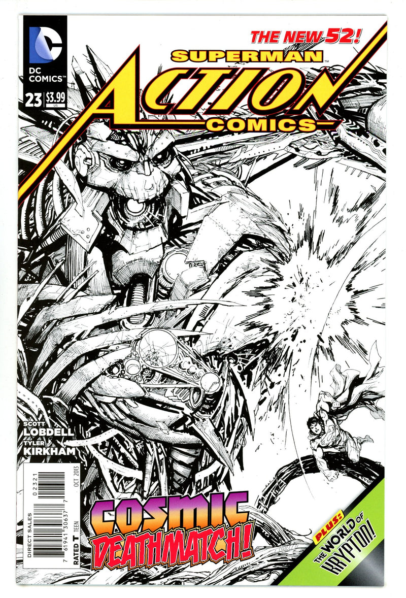 Action Comics Vol 2 23 High Grade (2013) Kirkham B&W Sketch Incentive Variant 