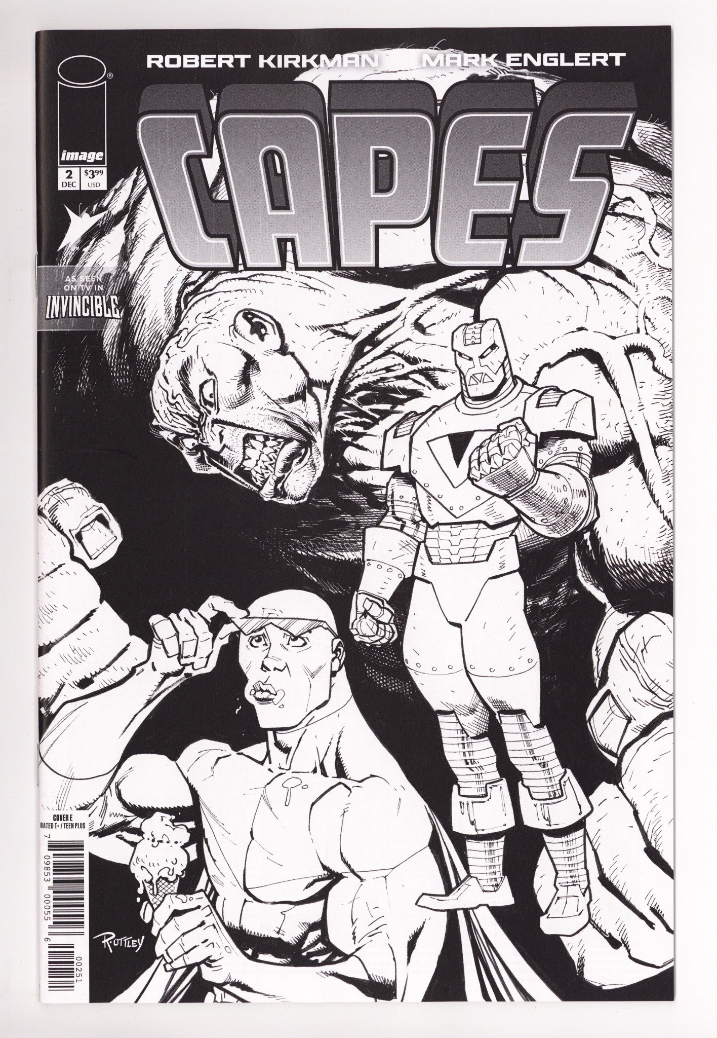 Invincible Universe Capes 2 Ottley B&W Incentive NM- (2025)