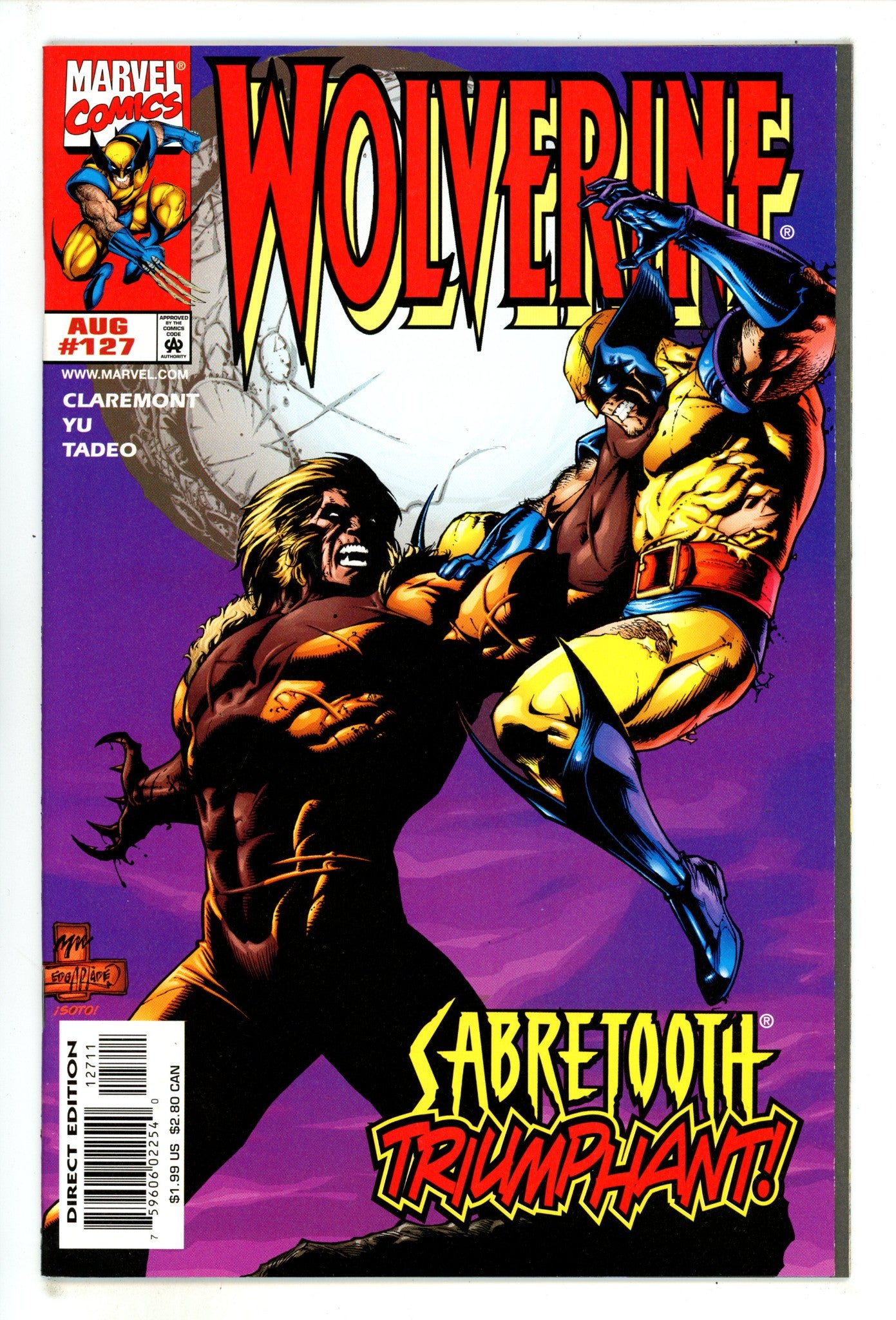 Wolverine Vol 2 127 NM- (9.2) (1998) 