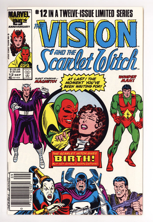 The Vision and the Scarlet Witch Vol 2 12 VF+ (8.5) (1986) Newsstand