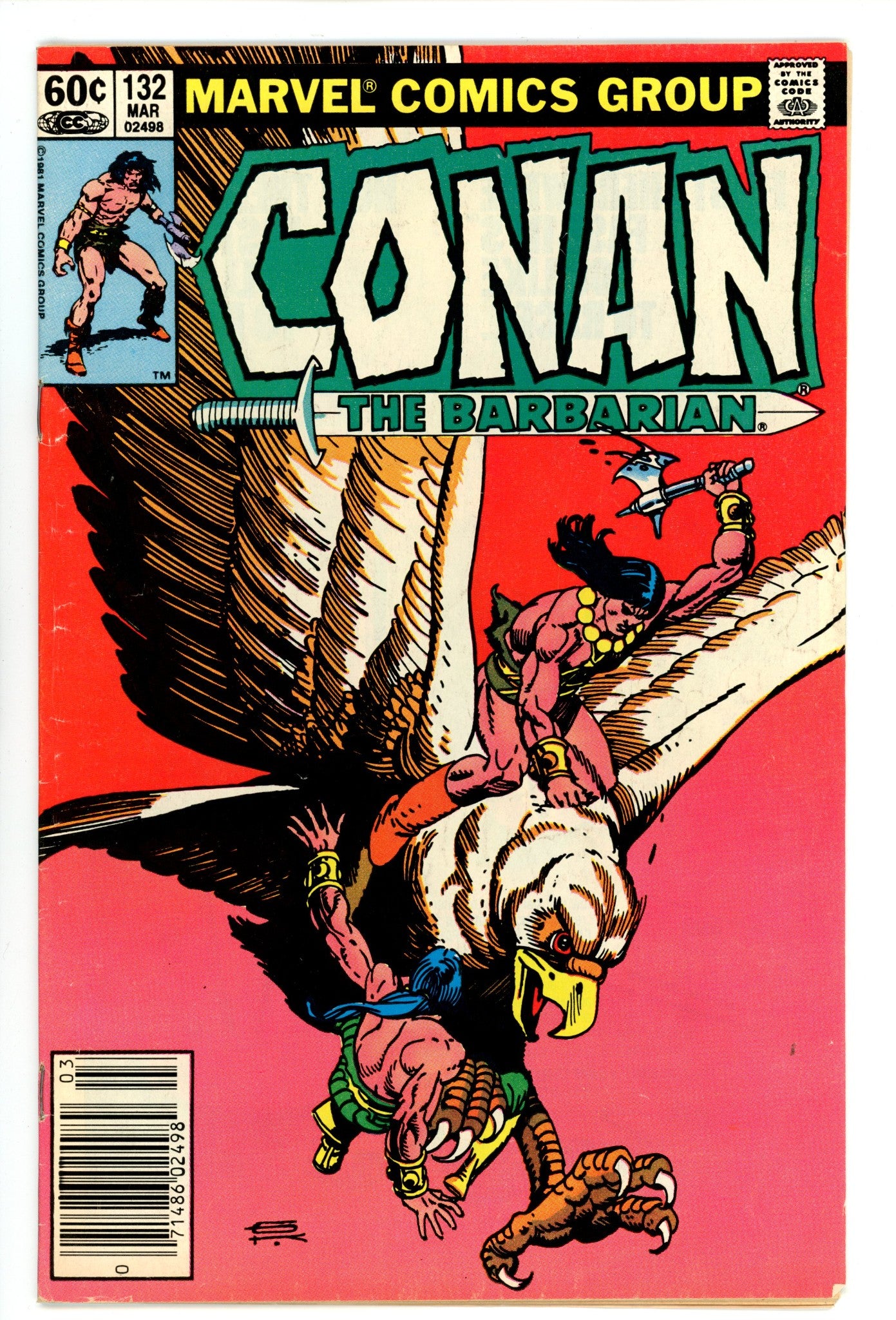 Conan the Barbarian Vol 1 132 Mid Grade (1982) Newsstand 