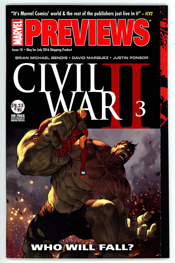 Marvel Previews Vol 3 10 High Grade (2016)