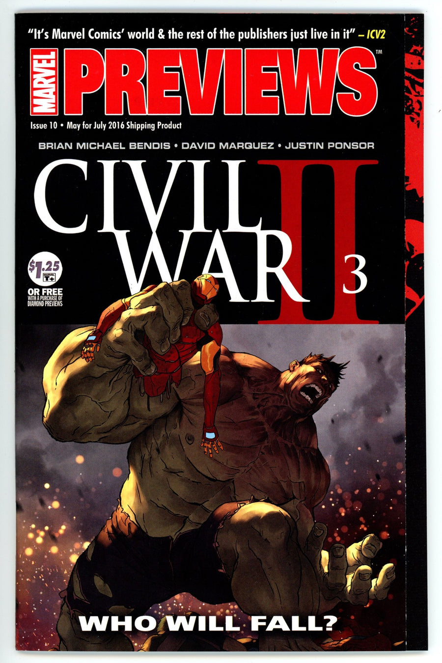 Marvel Previews Vol 3 10 High Grade (2016) 