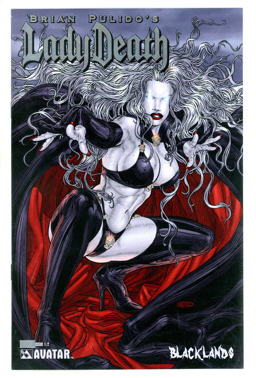 Brian Pulido's Lady Death: Blacklands 1/2 NM (9.4) (2006) Ryp Silver Foil Variant 