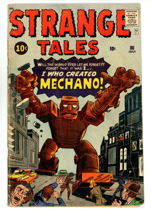 Strange Tales Vol 1 86 GD/VG (3.0) (1961) 