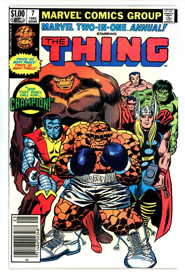 Marvel Two-in-One Annual Vol 1 7 VF (8.0) (1982) Newsstand 
