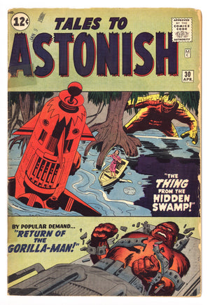 Tales to Astonish Vol 1 30 VG (4.0) Apparent, Cvr Reattached With Tape (1962)