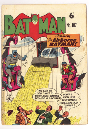 Batman 107 GD+ (2.5) Colour Touch, Australian (1959)