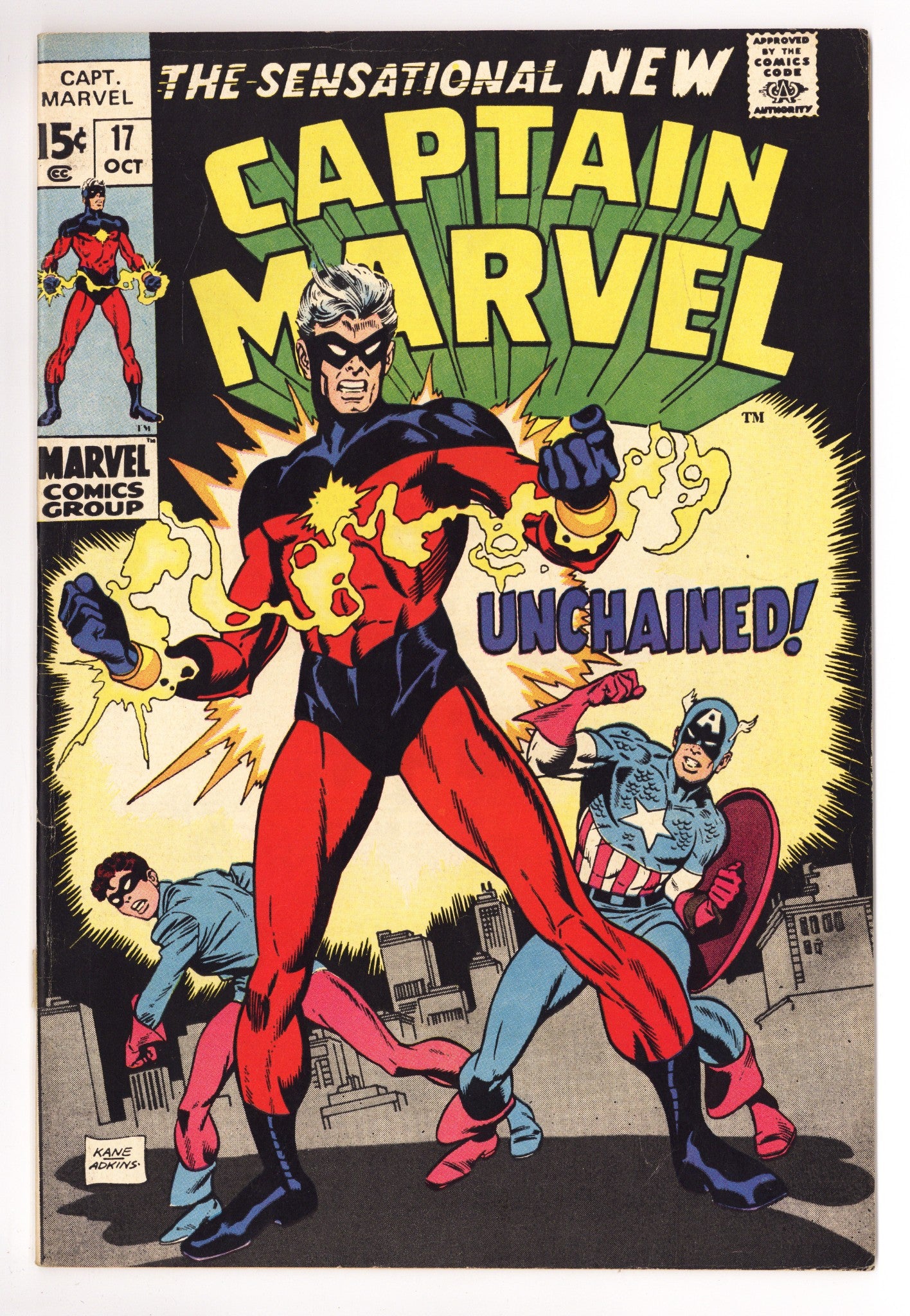 Captain Marvel Vol 1 17 FN (6.0) Apparent, Bottom Staple Detached (1969) 