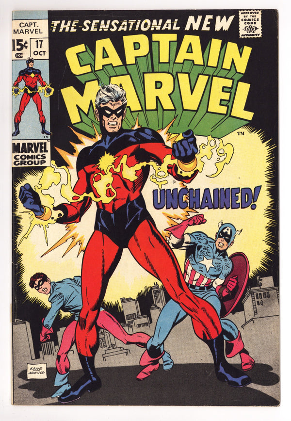 Captain Marvel Vol 1 17 FN (6.0) Apparent, Bottom Staple Detached (1969)