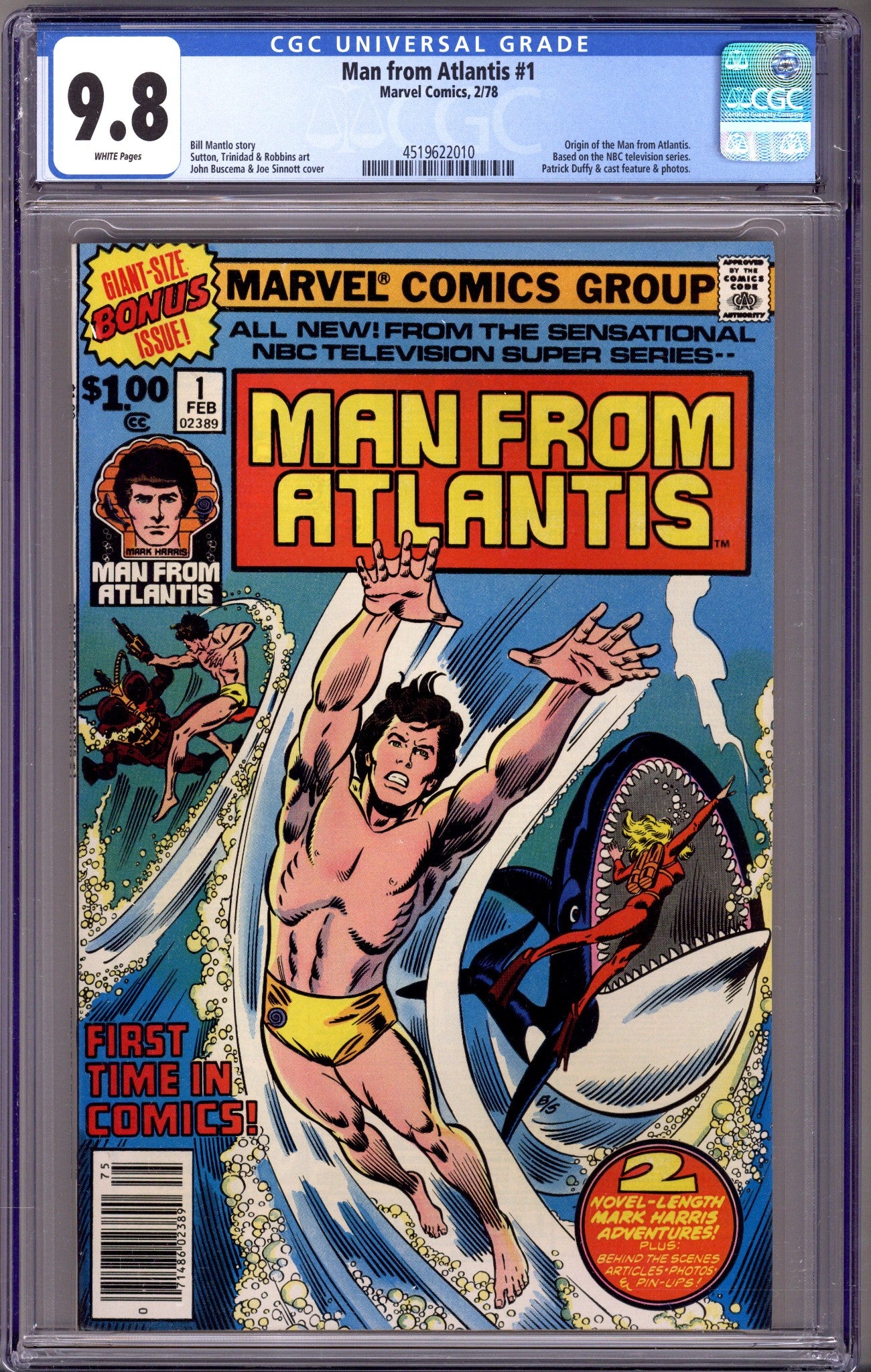 Man from Atlantis 1 CGC 9.8 (NM/M) (1978) 