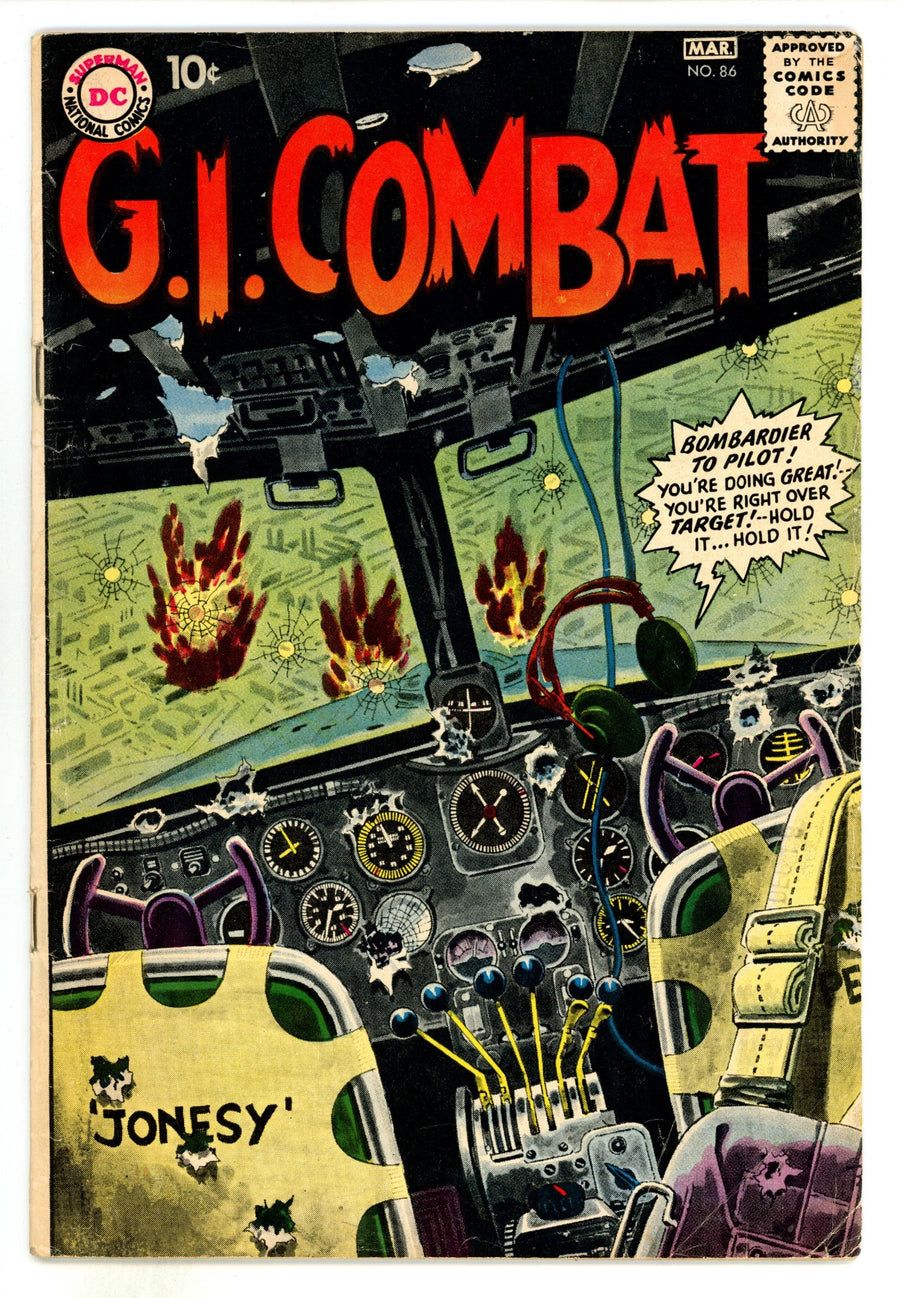 G.I. Combat 86 VG- (3.5) Tape on Cover (1961) 