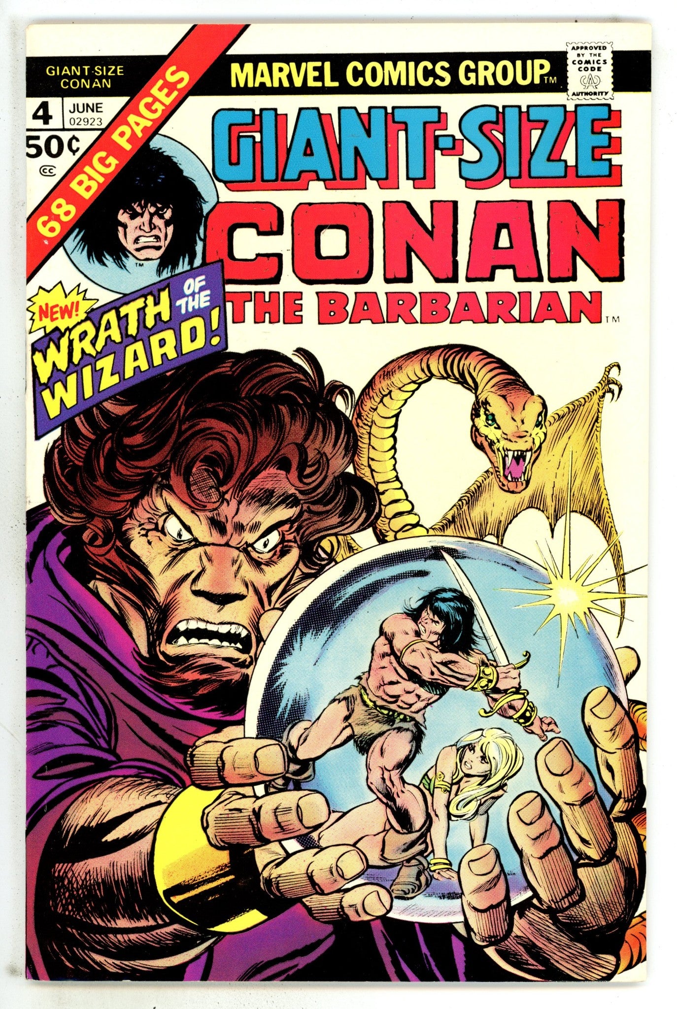Giant-Size Conan 4 VF/NM (9.0) (1975) 