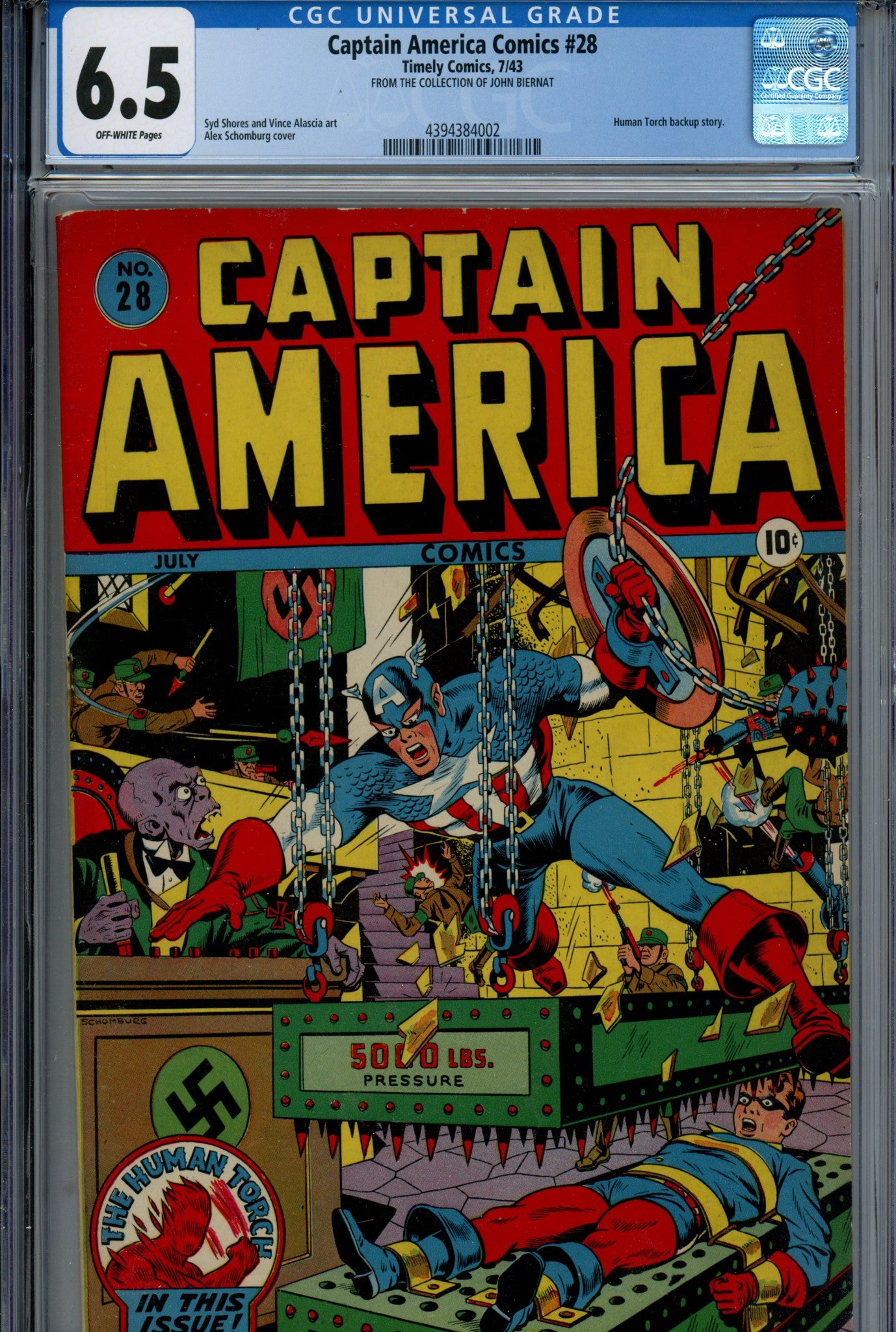 Captain America Comics 28 CGC 6.5 (FN+) (1943) 