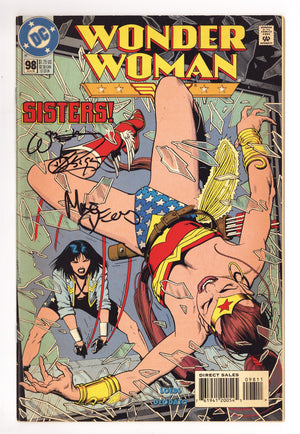 Wonder Woman Vol 2 98 VF- (7.5) (1995) Signed x2 Cover Mike Deodato & William Messner-Loebs
