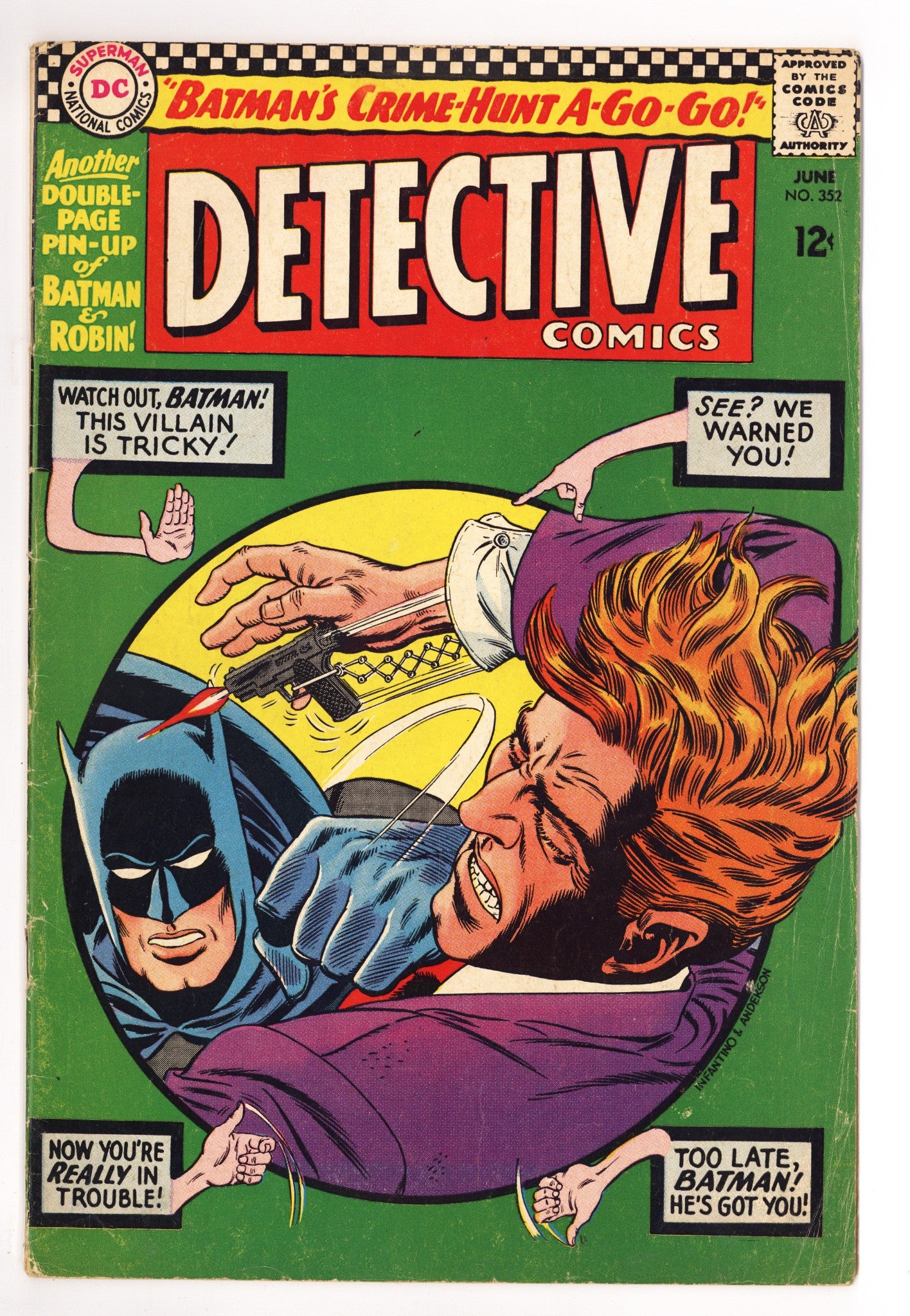 Detective Comics Vol 1 352 VG- (3.5) Centerfold Missing (1966) 
