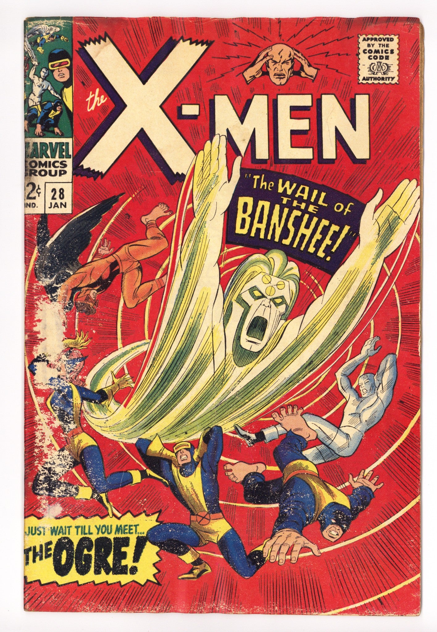 The X-Men Vol 1 28 GD (2.0) (1967) Signed x2 1st Page Roy Thomas & Dick Ayers 