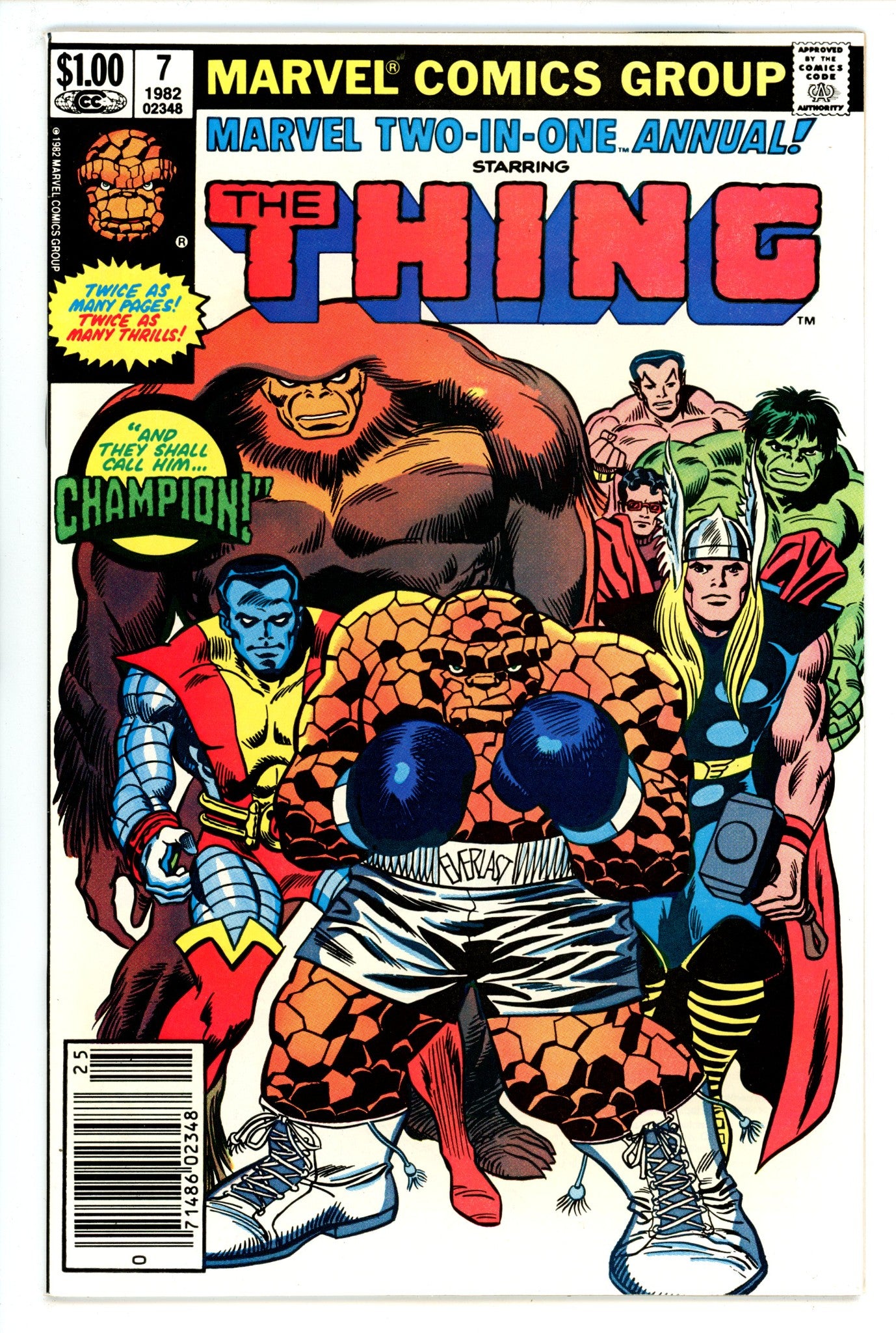 Marvel Two-in-One Annual Vol 1 7 VF/NM (9.0) (1982) Newsstand 